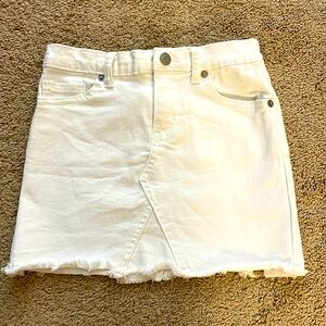 Girls white Jean Skirt